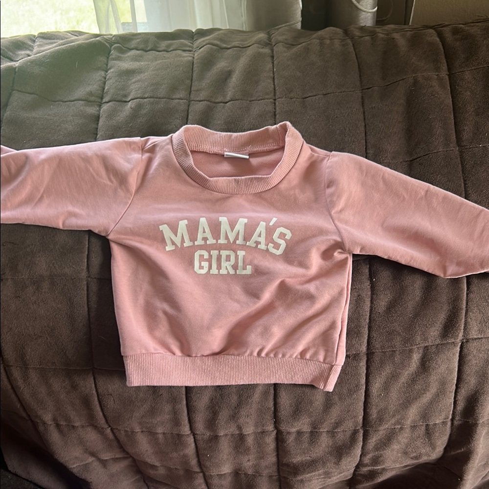 SHEIN Pink Long Sleeve Tee Mama's Girl